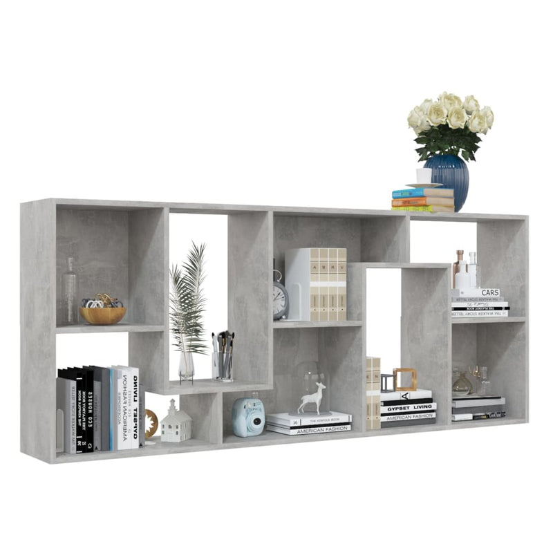 Book Cabinet Concrete Grey 67x24x161 cm Engineered Wood Payday Deals