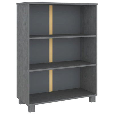 Book Cabinet Dark Grey 85x35x112 cm Solid Wood Pine Payday Deals