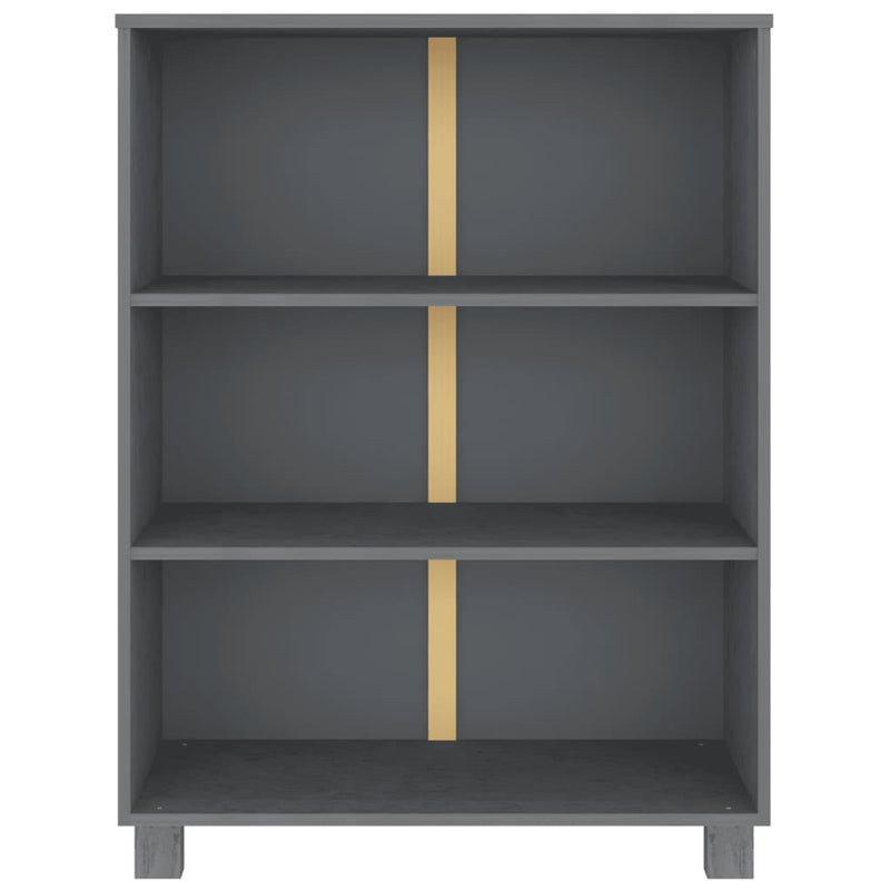 Book Cabinet Dark Grey 85x35x112 cm Solid Wood Pine Payday Deals