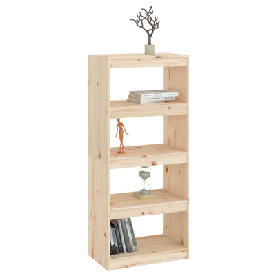 Book Cabinet/Room Divider 60x30x135.5 cm Solid Wood Pine Payday Deals