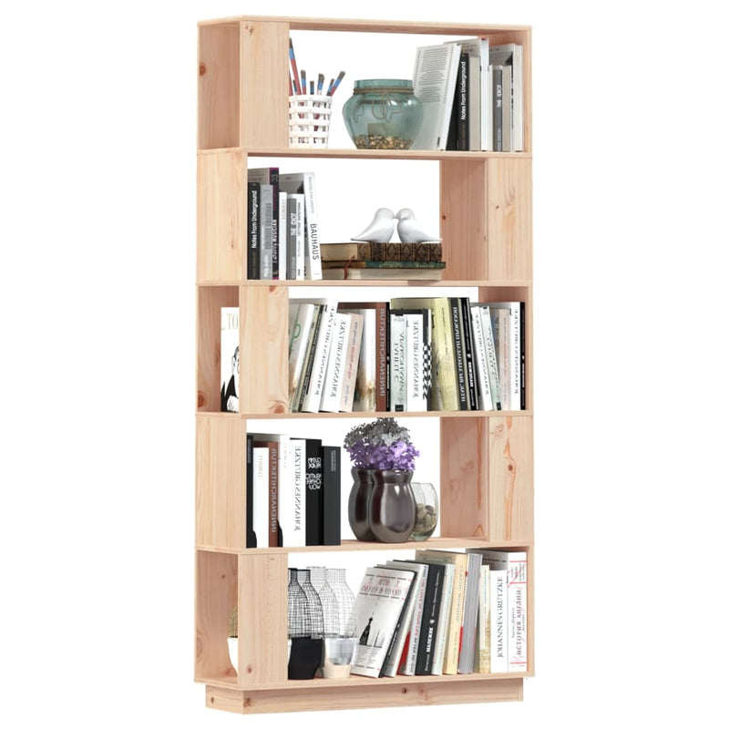 Book Cabinet/Room Divider 80x25x163.5 cm Solid Wood Pine Payday Deals