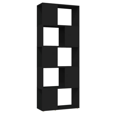 Book Cabinet Room Divider Black 60x24x155 cm Engineered Wood Payday Deals