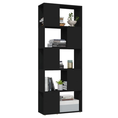 Book Cabinet Room Divider Black 60x24x155 cm Engineered Wood Payday Deals