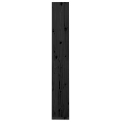 Book Cabinet/Room Divider Black 60x30x199.5 cm Solid Wood Pine Payday Deals