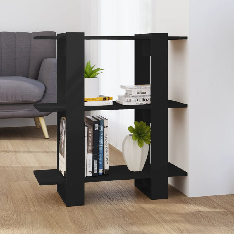 Book Cabinet/Room Divider Black 80x30x87 cm Payday Deals