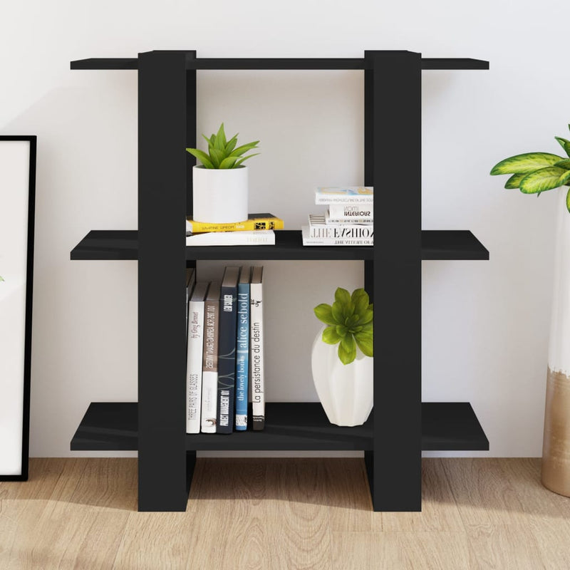 Book Cabinet/Room Divider Black 80x30x87 cm Payday Deals