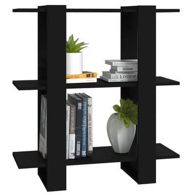 Book Cabinet/Room Divider Black 80x30x87 cm Payday Deals