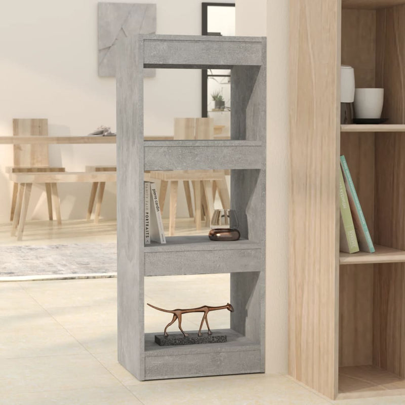 Book Cabinet/Room Divider Concrete Grey 40x30x103 cm Engineered Wood Payday Deals
