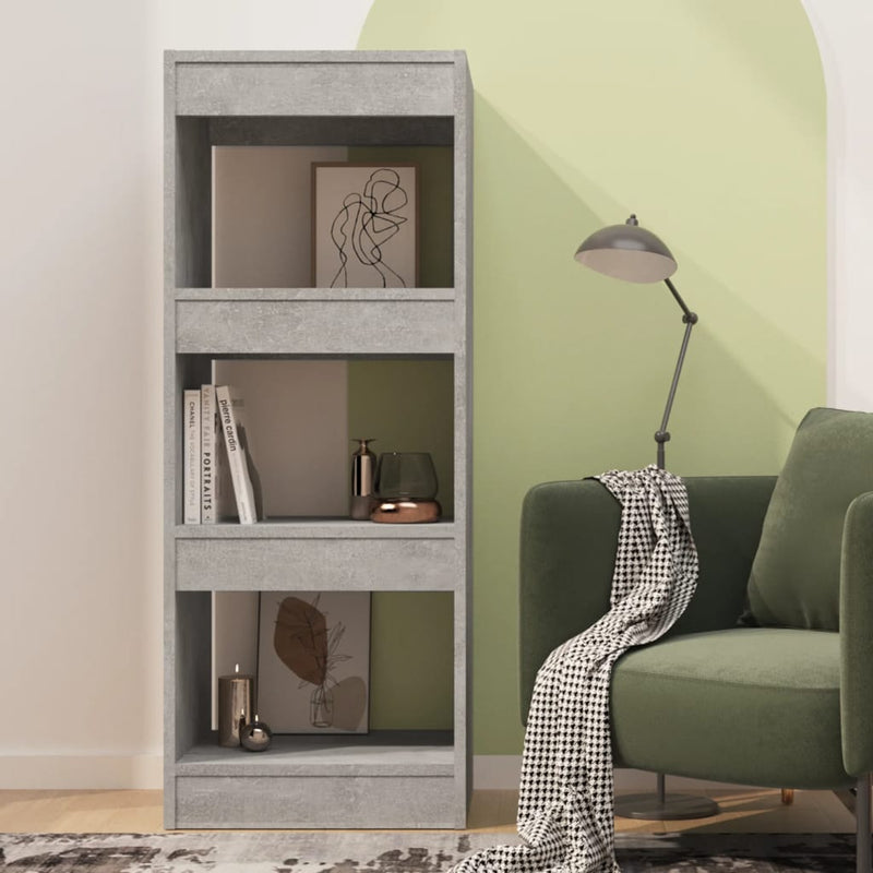 Book Cabinet/Room Divider Concrete Grey 40x30x103 cm Engineered Wood Payday Deals