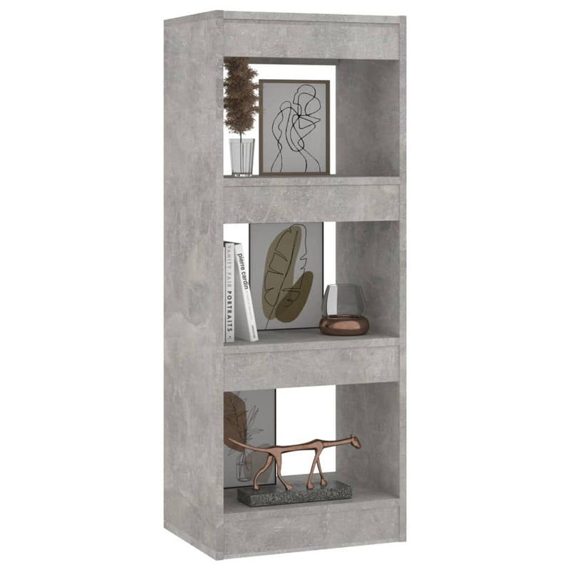 Book Cabinet/Room Divider Concrete Grey 40x30x103 cm Engineered Wood Payday Deals