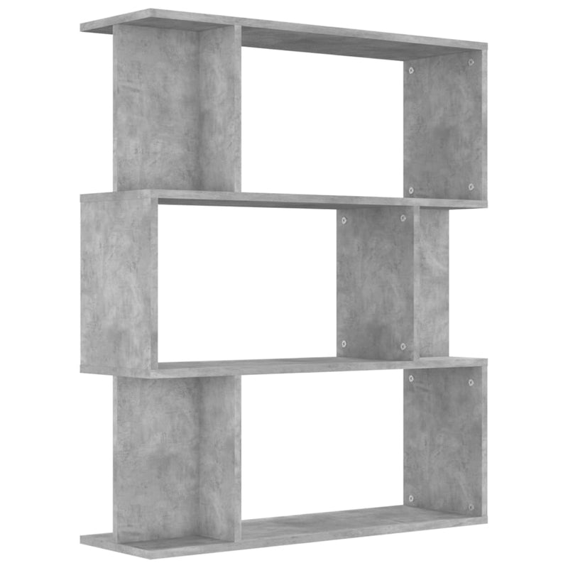 Book Cabinet/Room Divider Concrete Grey 80x24x96 cm Engineered Wood Payday Deals