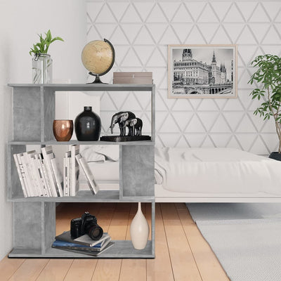 Book Cabinet/Room Divider Concrete Grey 80x24x96 cm Engineered Wood Payday Deals