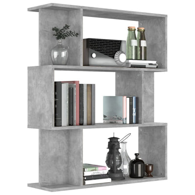 Book Cabinet/Room Divider Concrete Grey 80x24x96 cm Engineered Wood Payday Deals