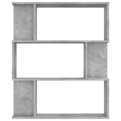 Book Cabinet/Room Divider Concrete Grey 80x24x96 cm Engineered Wood Payday Deals