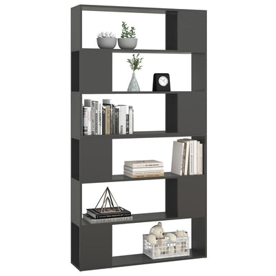 Book Cabinet Room Divider Grey 100x24x188 cm Payday Deals