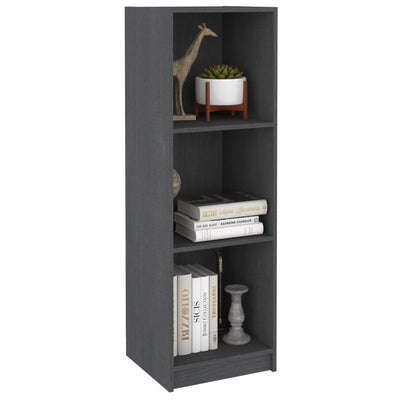 Book Cabinet/Room Divider Grey 36x33x110 cm Solid Pinewood Payday Deals