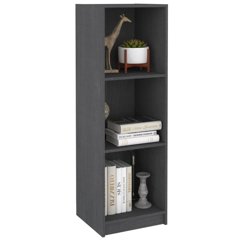 Book Cabinet/Room Divider Grey 36x33x110 cm Solid Pinewood Payday Deals