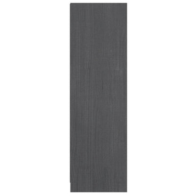 Book Cabinet/Room Divider Grey 36x33x110 cm Solid Pinewood Payday Deals