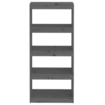 Book Cabinet/Room Divider Grey 60x30x135.5 cm Solid Wood Pine Payday Deals