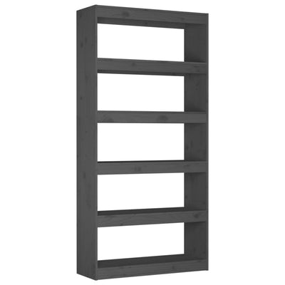 Book Cabinet/Room Divider Grey 80x30x167.4 cm Solid Wood Pine Payday Deals