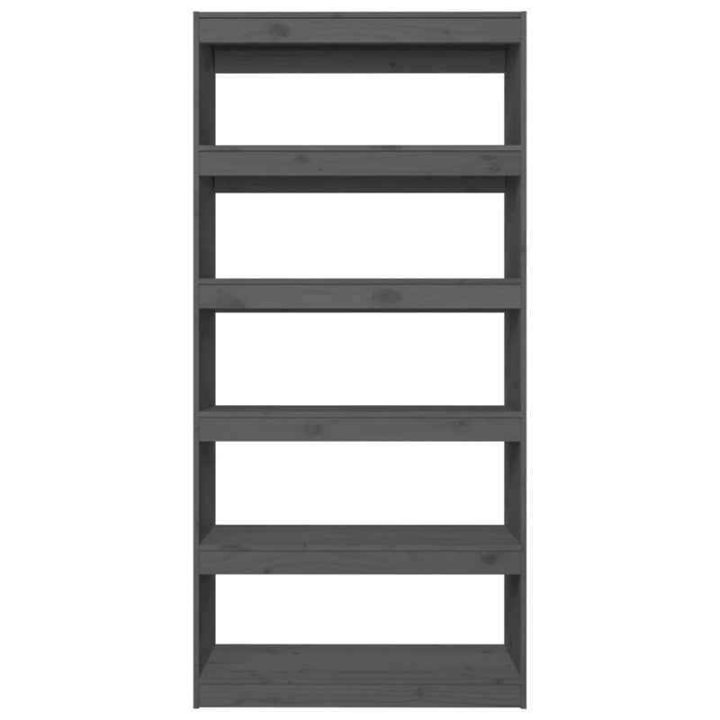 Book Cabinet/Room Divider Grey 80x30x167.4 cm Solid Wood Pine Payday Deals