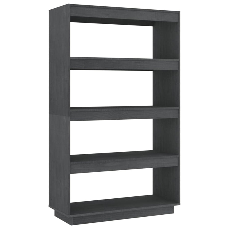 Book Cabinet/Room Divider Grey 80x35x135 cm Solid Pinewood Payday Deals