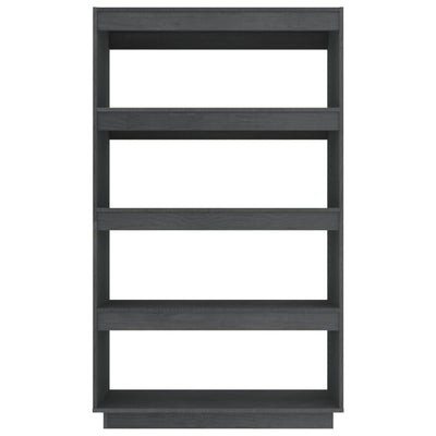 Book Cabinet/Room Divider Grey 80x35x135 cm Solid Pinewood Payday Deals