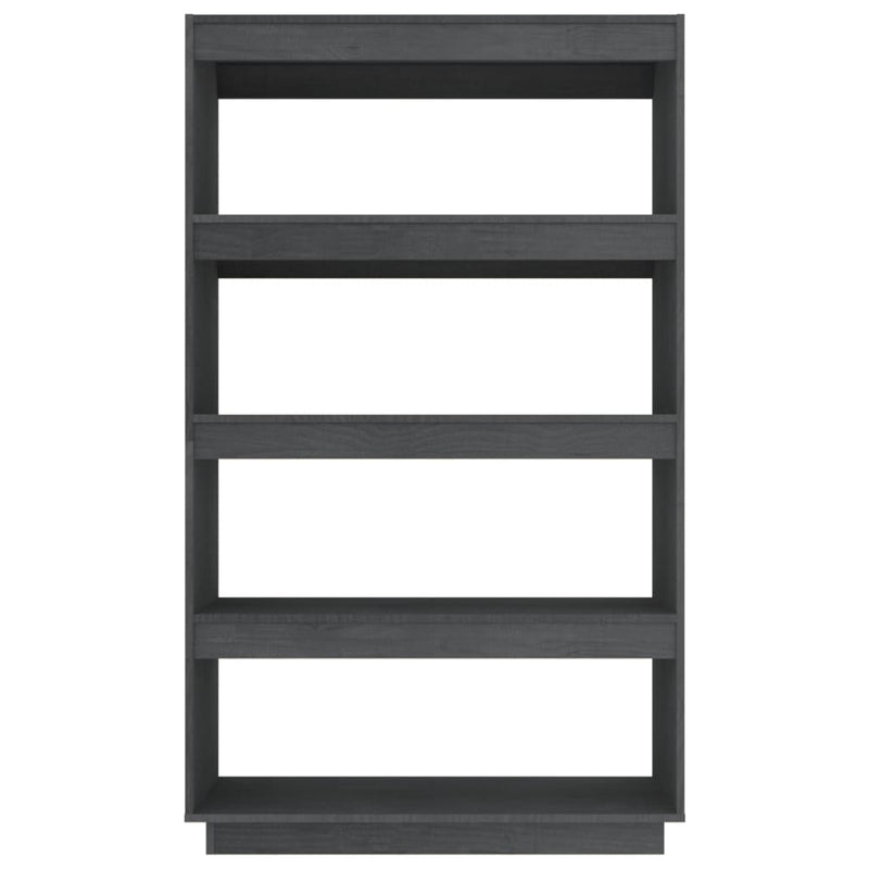 Book Cabinet/Room Divider Grey 80x35x135 cm Solid Pinewood Payday Deals