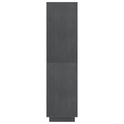 Book Cabinet/Room Divider Grey 80x35x135 cm Solid Pinewood Payday Deals