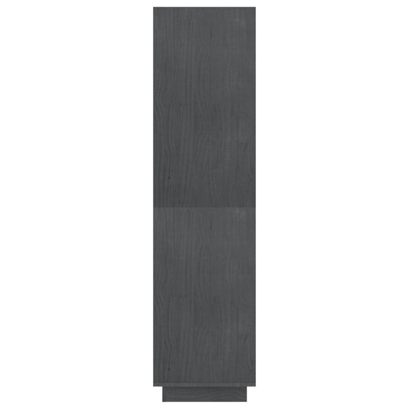 Book Cabinet/Room Divider Grey 80x35x135 cm Solid Pinewood Payday Deals