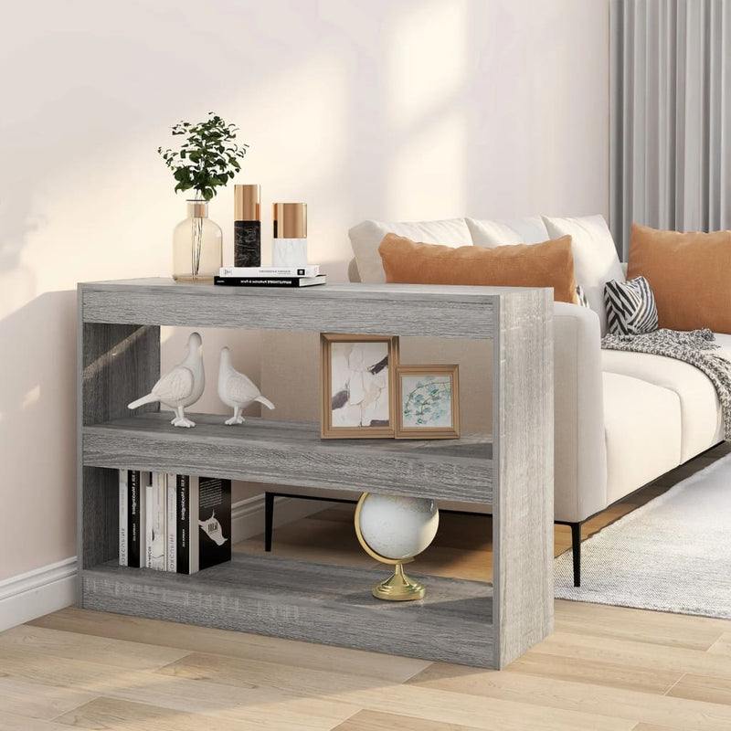 Book Cabinet/Room Divider Grey Sonoma 100x30x72 cm Payday Deals