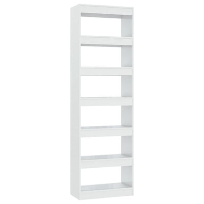 Book Cabinet/Room Divider High Gloss White 60x30x198 cm Payday Deals