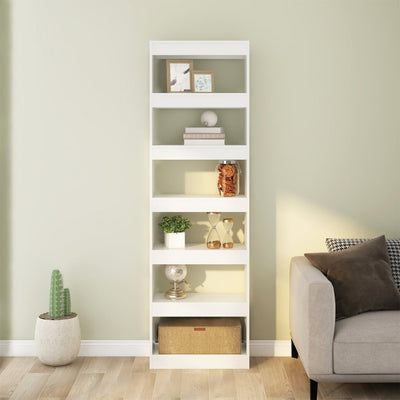 Book Cabinet/Room Divider High Gloss White 60x30x198 cm Payday Deals