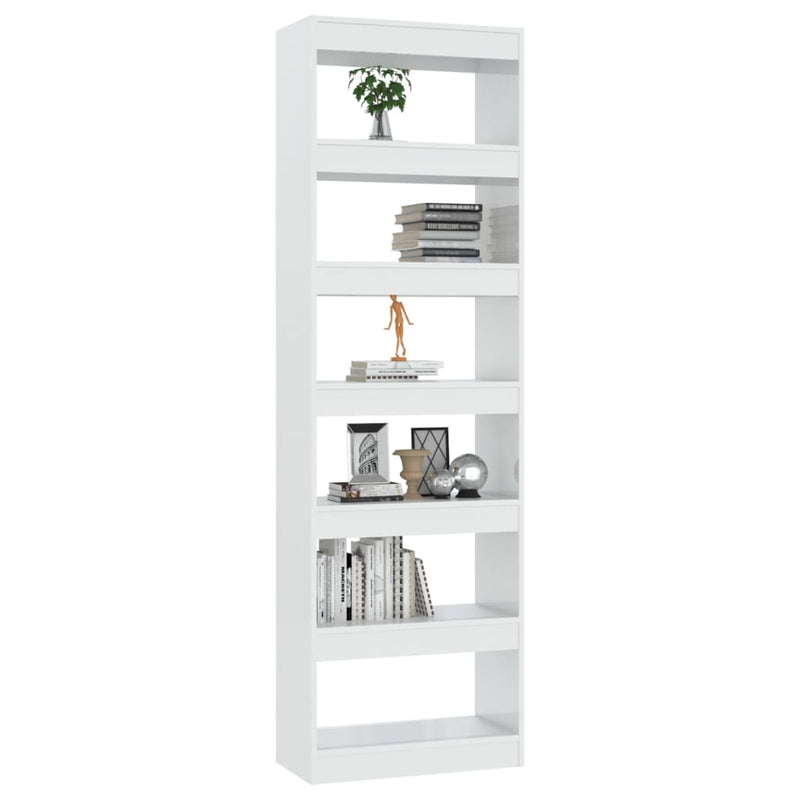 Book Cabinet/Room Divider High Gloss White 60x30x198 cm Payday Deals