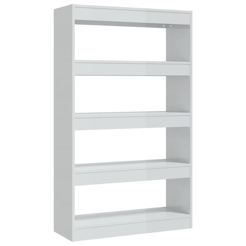 Book Cabinet/Room Divider High Gloss White 80x30x135 cm Engineered Wood Payday Deals