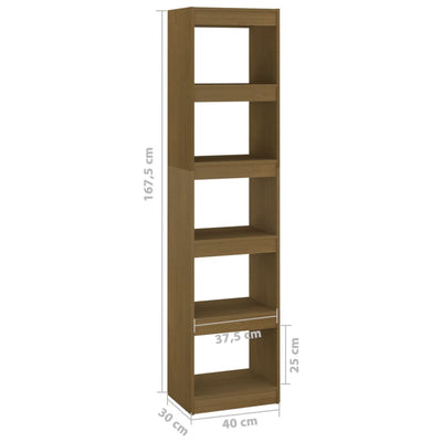 Book Cabinet/Room Divider Honey Brown 40x30x167.5 cm Solid Pinewood Payday Deals