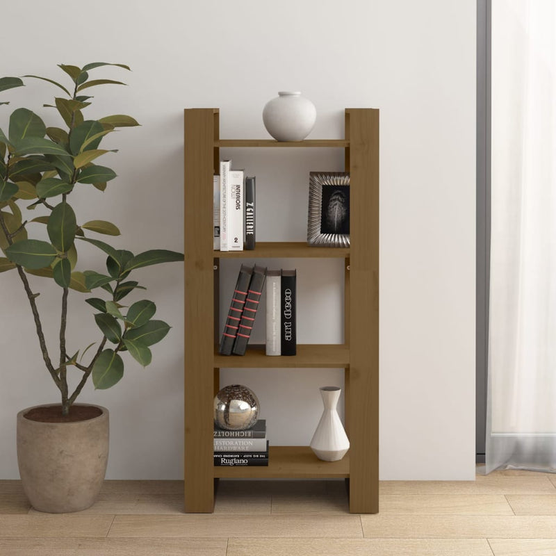 Book Cabinet/Room Divider Honey Brown 60x35x125 cm Solid Wood Payday Deals