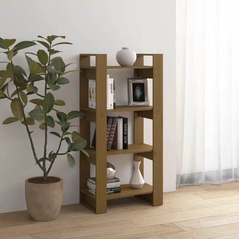 Book Cabinet/Room Divider Honey Brown 60x35x125 cm Solid Wood Payday Deals