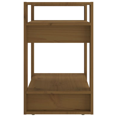 Book Cabinet/Room Divider Honey Brown 60x35x57 cm Solid Wood Payday Deals