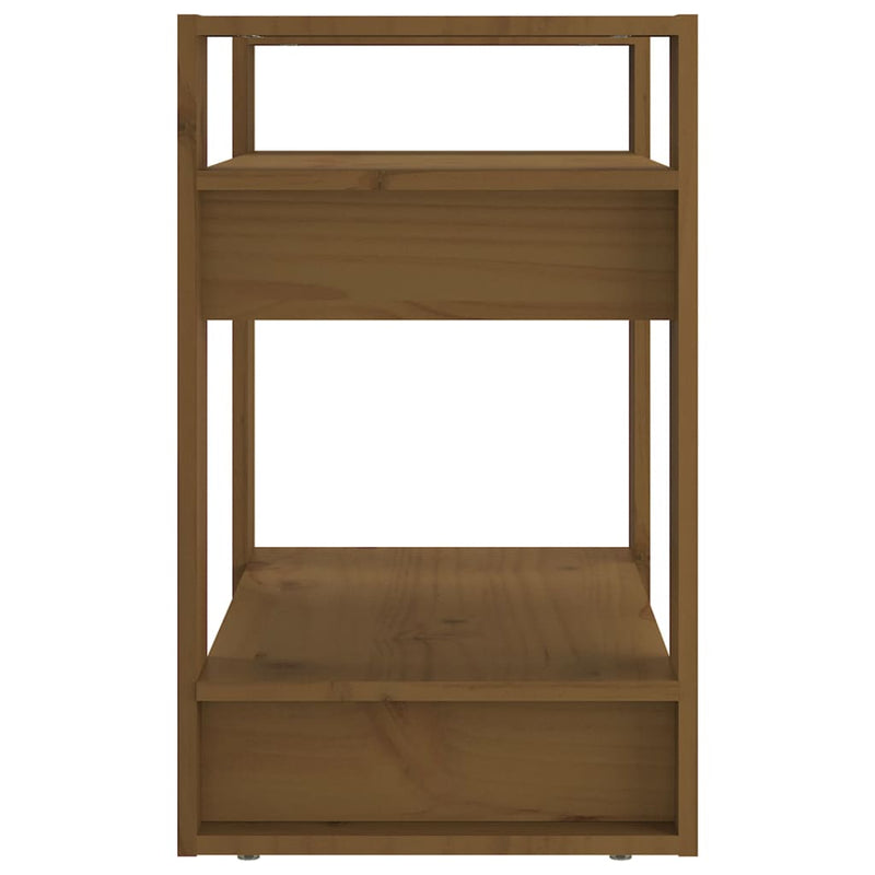 Book Cabinet/Room Divider Honey Brown 60x35x57 cm Solid Wood Payday Deals