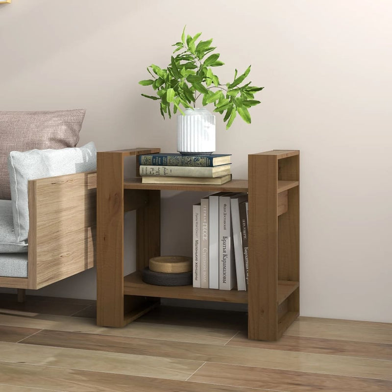 Book Cabinet/Room Divider Honey Brown 60x35x57 cm Solid Wood Payday Deals