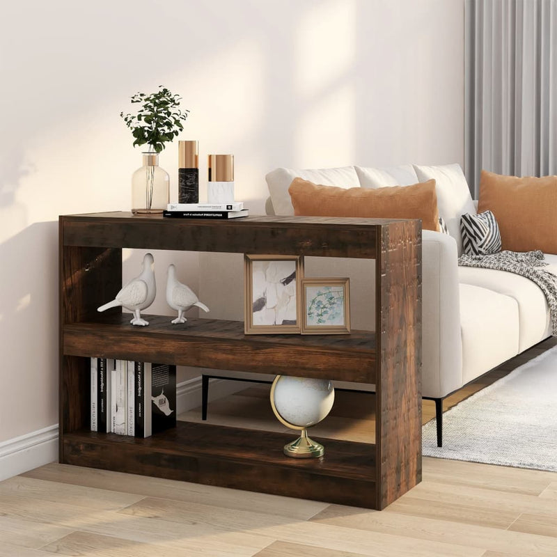Book Cabinet/Room Divider Smoked Oak 100x30x72 cm Payday Deals