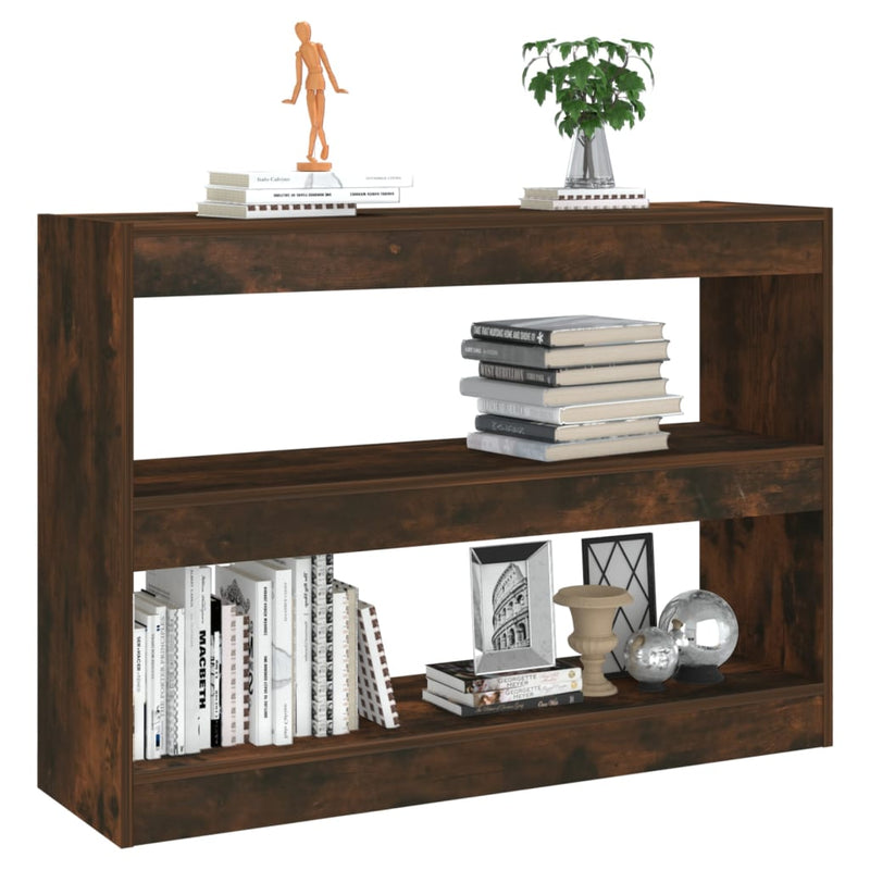 Book Cabinet/Room Divider Smoked Oak 100x30x72 cm Payday Deals