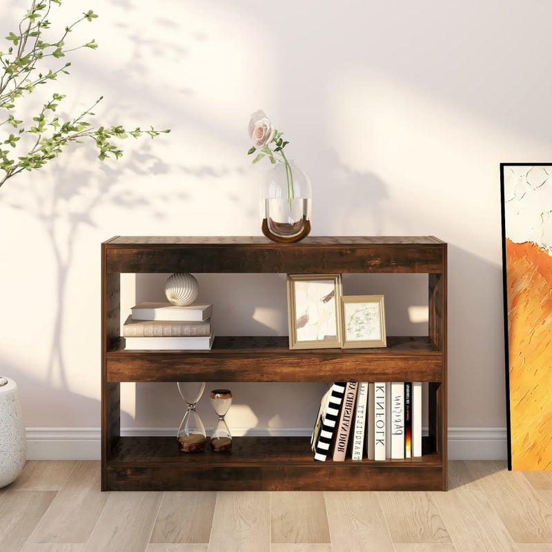 Book Cabinet/Room Divider Smoked Oak 100x30x72 cm Payday Deals
