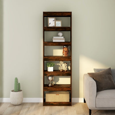 Book Cabinet/Room Divider Smoked Oak 60x30x198 cm Payday Deals