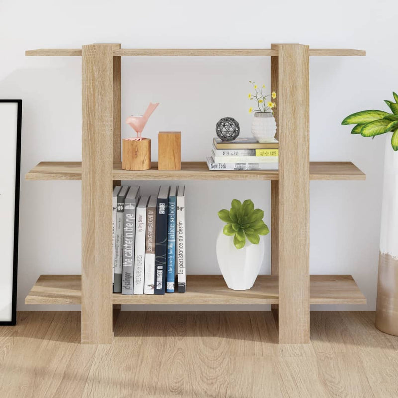 Book Cabinet/Room Divider Sonoma Oak 100x30x87 cm Payday Deals