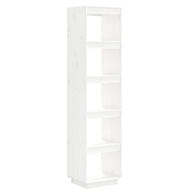Book Cabinet/Room Divider White 40x35x167 cm Solid Wood Pine Payday Deals