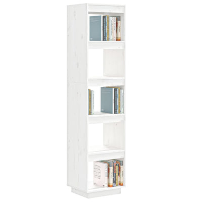 Book Cabinet/Room Divider White 40x35x167 cm Solid Wood Pine Payday Deals