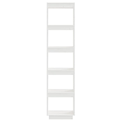 Book Cabinet/Room Divider White 40x35x167 cm Solid Wood Pine Payday Deals