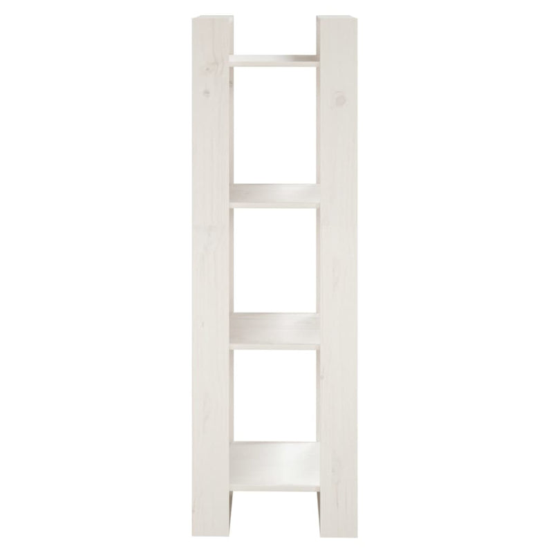 Book Cabinet/Room Divider White 41x35x125 cm Solid Wood Pine Payday Deals